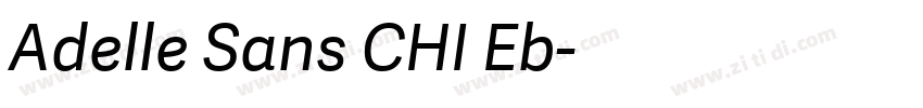 Adelle Sans CHI Eb字体转换